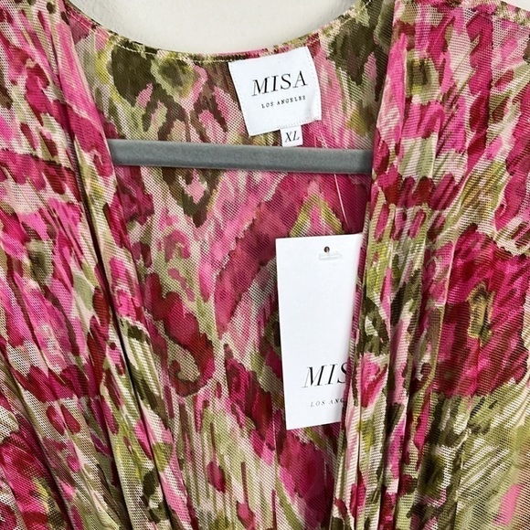MISA Los Angeles Avaline Ikat Flutter Sleeve Dress - Picture 5 of 6